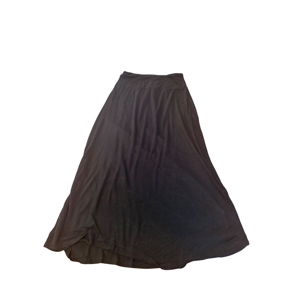 Amy Byer Girls Black Maxi Skirt Size Large Solid Jersey Knit A-Line Flowy Skirt